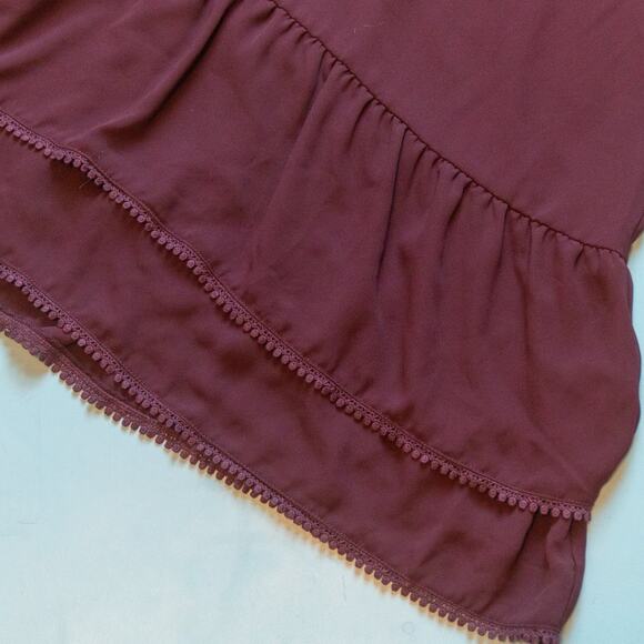 LIKE NEW All Saints Marley Red Dropwaist Minimalist Dark Shift Dress Size US 2 - Picture 4 of 7